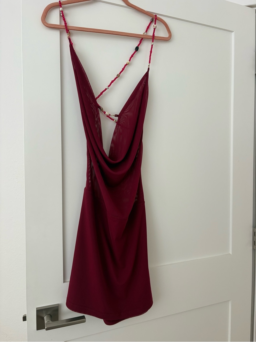 Edikted Beaded Cowl Neck Backless Mini Dress - Picture 3 of 7